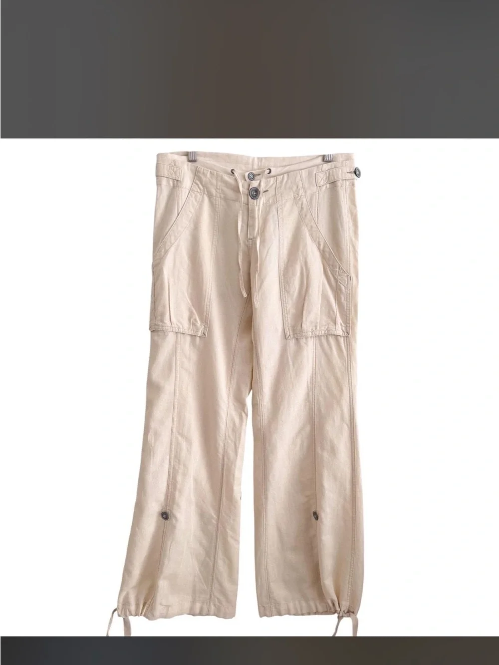 Free people linen low rise pants